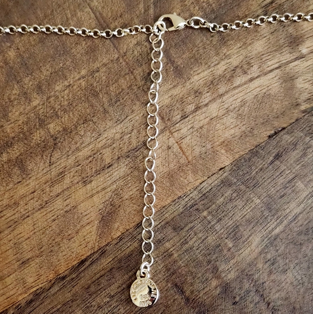 Liz Claiborne Gold Tone and Black Pendant Necklace - Picture 3 of 5